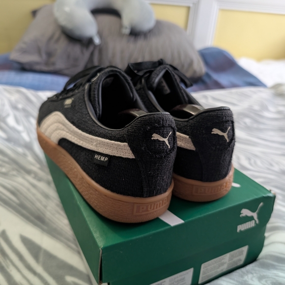 Puma Classic Suede Hemp Black and Cream Sneakers - Picture 3 of 5
